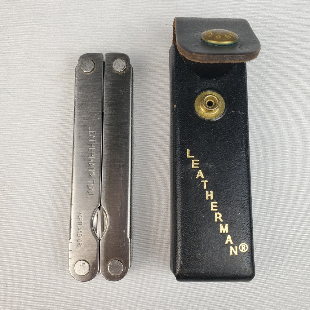 Vintage Leatherman Multi-Tool With Leather Pouch Made In Portland, OR USA